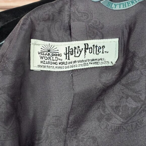 Harry Potter Wizarding World Slytherin 40R Mens Green Velvet Jacket - Picture 5 of 11